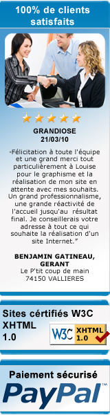 La qualit� de nos sites internet