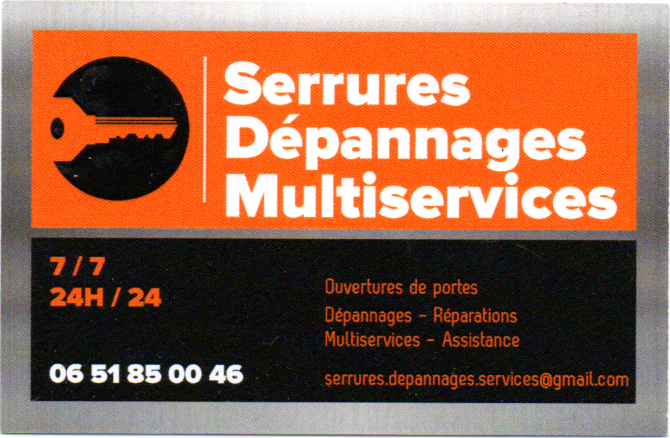 SERRURES DEPANNAGES MULTISERVICES 24H/24