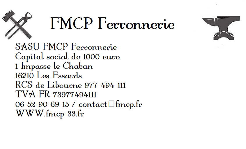 SASU FMCP Ferronnerie