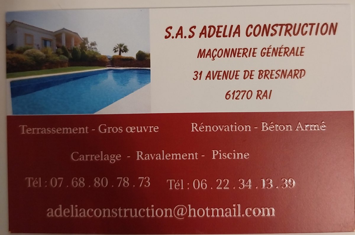 SAS Adelia construction