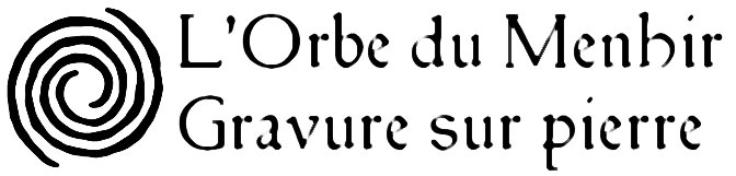 L'orbe Du Menhir. Gravure sur pierre