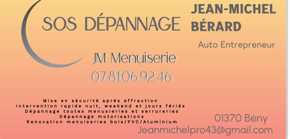 SOS Dépannage JM menuiserie/serrureie