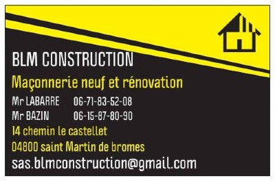 BLM Construction Gréoux les Bains