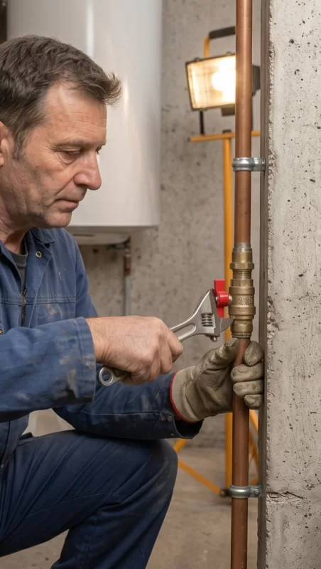 Remplacement robinet d'arrêt à clapet par un 1/4 tour