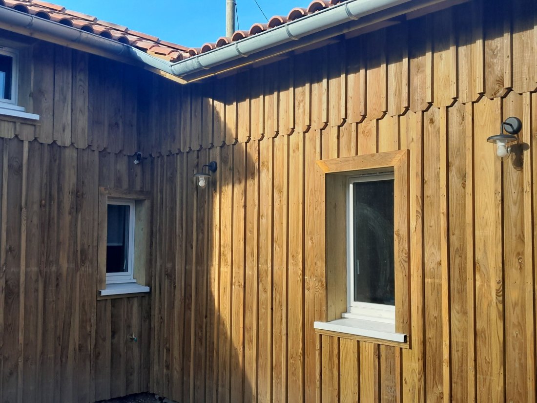 Rénovation façade et toiture sur une ancienne maison landaise