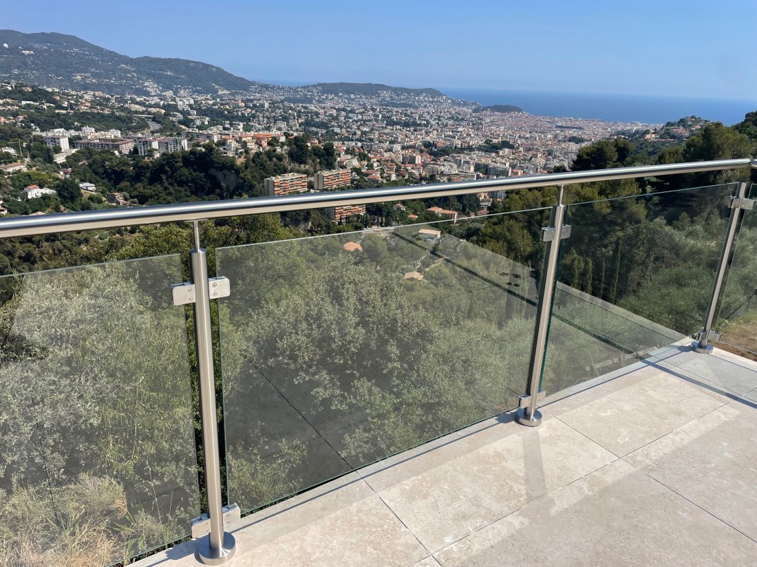 Garde-corps inox verre terrasse