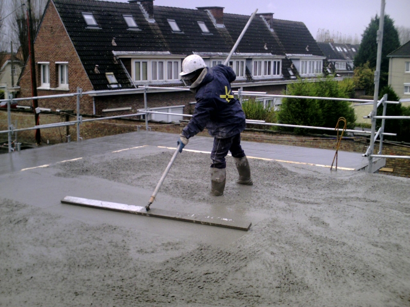 Beton à l'helicoptere