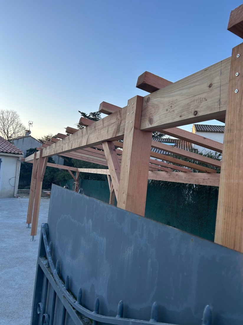 Carport bois et terrasse IPE