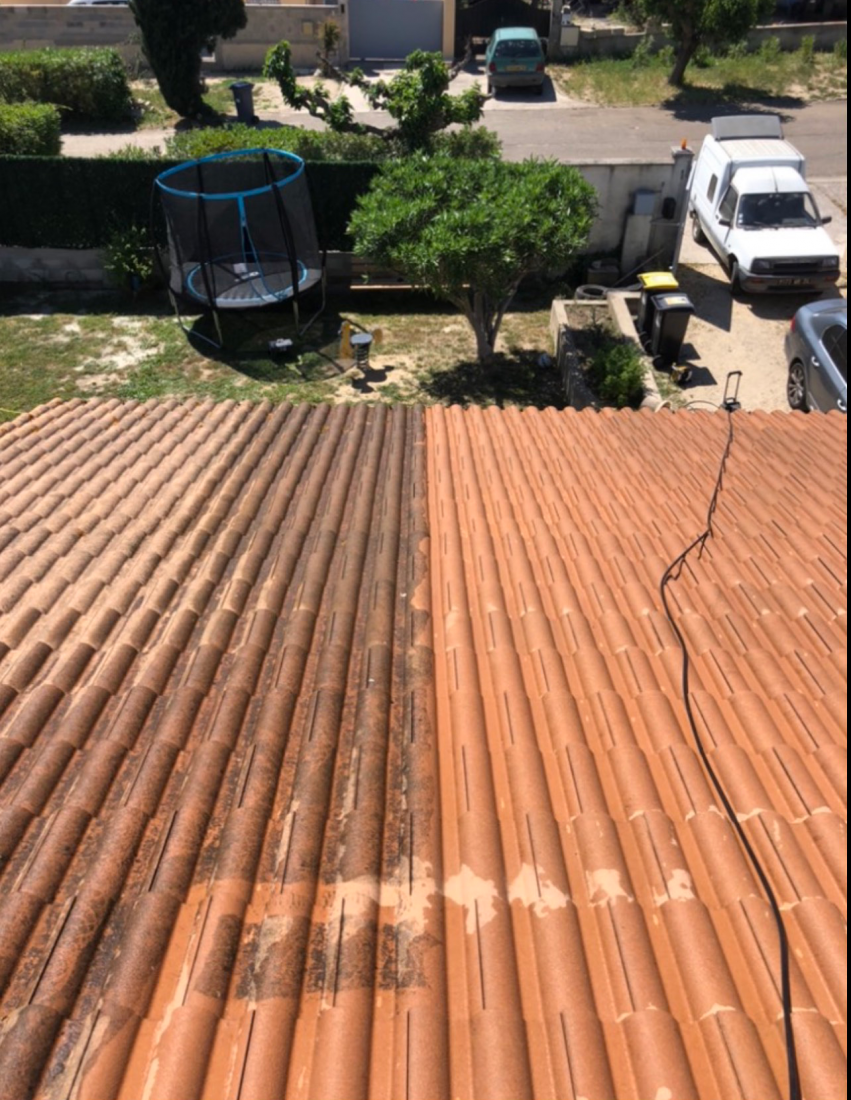 Démoussage et traitement de toiture à Juvignac