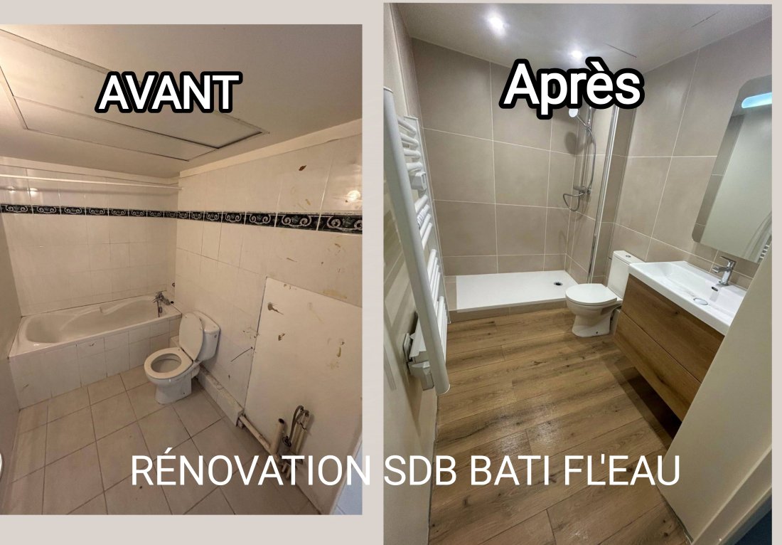 rénovation moderne de salle de bain / Bati Fl'eau