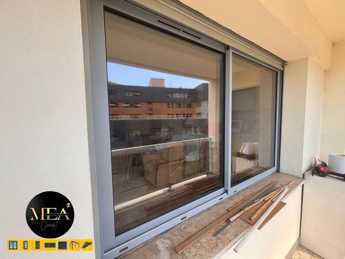 Baie coulissante aluminium SWAO posée en dépose totale à Gap