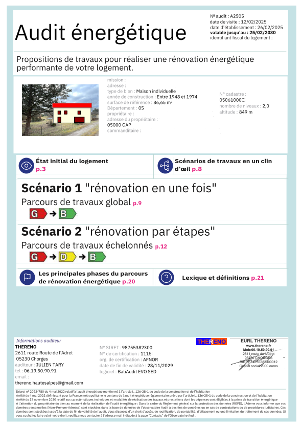 Audit Énergétique Gap