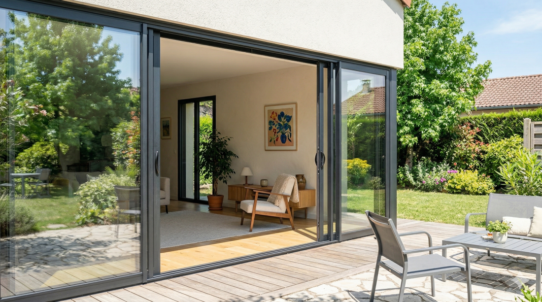 Baie vitrée aluminium K-Line