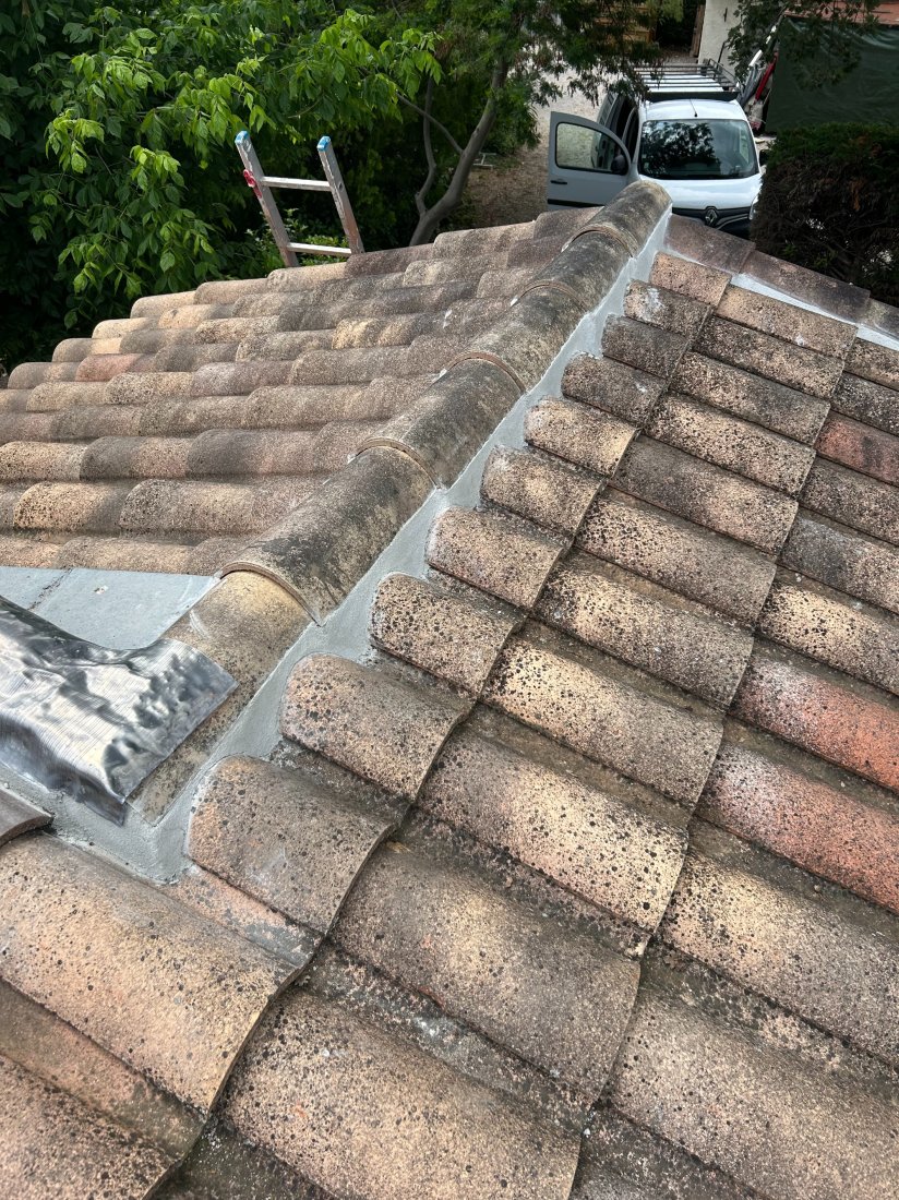 Cimentation rive toiture