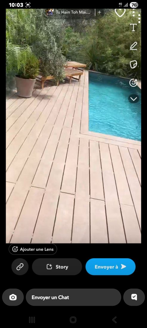 Terrasse contour piscine